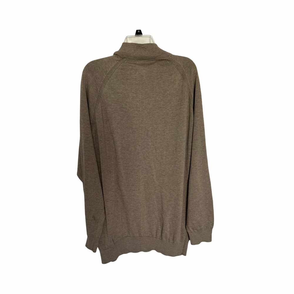 Mens Greg Norman 3/4 zip tan sweater. Size XXL. Neutral classic - Picture 3 of 7